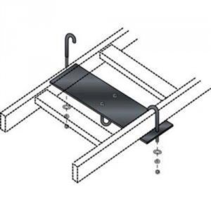 Black RM653-R2 Ladder Rack Rack-to-runway Mounting Plat