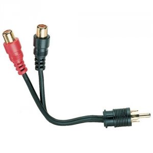 Black EJ402 Shielded Y Cord, 4-in. (10.2-cm), (1) 3.