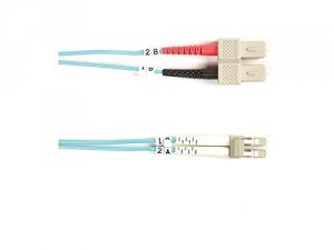 Black FO10G-003M-SCLC Fiber Patch Cable 3m 10 Gig Sc To Lc Aqu