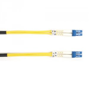 Black FOSM-002M-LCLC Fiber Patch Cable 2m Sm 9 Micron Lc To L