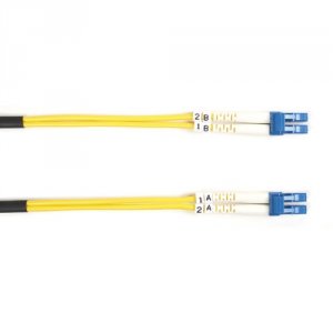 Black FOSM-010M-LCLC Fiber Patch Cable 10m Sm 9 Micron Lc To