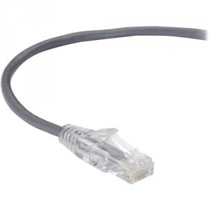 Black C6APC28-GY-10 Slim-net Cat6a Patch Cable Gray 10ft