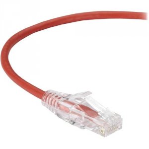 Black C6PC28-RD-04 Slim-net Cat6 Patch Cable Red 4ft