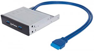 Manhattan 162661 Usb 3.0 Bay-mount Expansion Panel. Front Mount Usb 3.