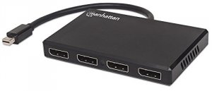 Manhattan 207744 Mini Displayport To 4-port Displayport Splitter Hub W