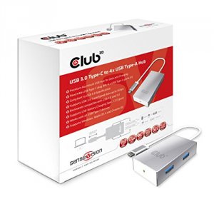 Club CSV-1541 Sensevision Usb 3.0 Type-c To Usb-a Data  Charge Hub Is 