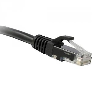 Enet C5E-BK-15-ENC Cat5e Black 15 Foot Patch Cable With Snagless Molde