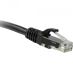 Enet C6-BK-2-ENC Cat6 Black 2 Foot Patch Cable With Snagless Molded Bo