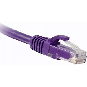 Enet C6-PR-1-ENC Cat6 Purple 1 Foot Patch Cable With Snagless Molded B