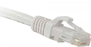 Enet C6-WH-8-ENC Cat6 White 8 Foot Patch Cable With Snagless Molded Bo