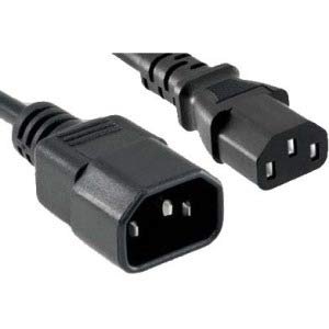 Enet C13C14-5F-ENC C13 To C14 5ft Black Power Extension Cord  Cable 25