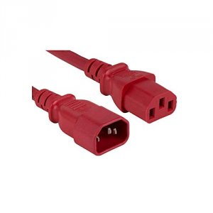 Enet C13C14-RD-3F-ENC C13 To C14 3ft Red Pwr Extension Cord