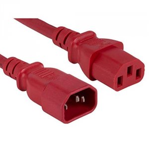 Enet C13C14-RD-8F-ENC C13 To C14 8ft Red Pwr Extension Cord