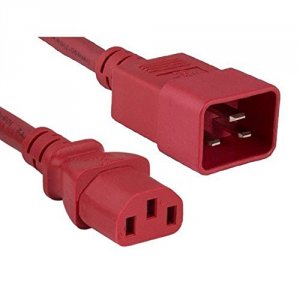 Enet C13C20-RD-3F-ENC C13 To C20 3ft Red Power Cord