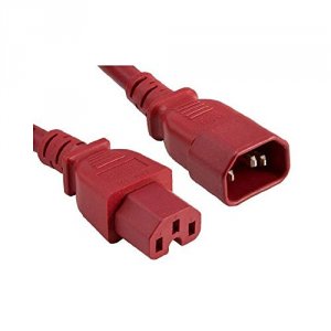 Enet C14C15-RD-8F-ENC C14 To C15 8ft Red Pwr Extension Cord