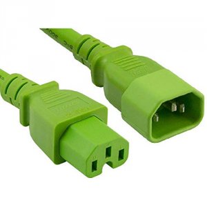 Enet C14C15-GN-8F-ENC C14 To C15 8ft Green Pwr Extension Cord