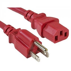 Enet N515-C13-RD-3F-ENC 5-15p To C13 3ft Red Power Cord