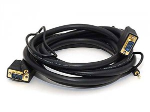 Monoprice 558 10ft Super Vga Hd15 Mm Cl2 Rated Cable W Stereo Audio An