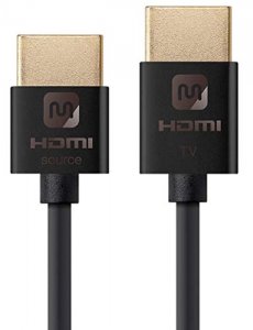 Monoprice 13588 Slim 18gbps Active Hdmi Cable, 3ft Black