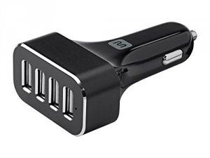 Monoprice 13415 4-port Usb Car Charger, 9.6a Black