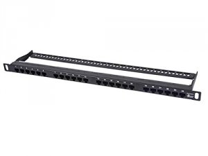 Monoprice 10031 Spacesaver 19in Half-u Utp Cat5e Patch Panel, 24 Ports