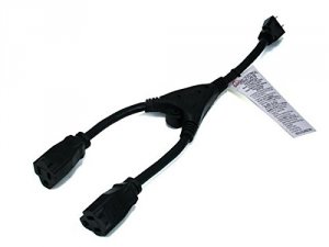 Monoprice 05309 Cord Splitter Cable - 14in - Black