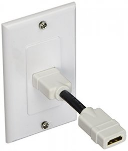 Monoprice 7330 Piece2 Wall Plate With 4in Hdmi- White