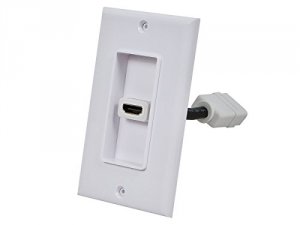 Monoprice 7330 Piece2 Wall Plate With 4in Hdmi- White