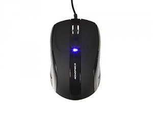 Monoprice 9254 Soft Touch 3-button Optical Mouse - Black