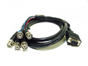 Monoprice 566 Vga5 Bnc Rgb -  6ft  (black)