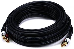 Monoprice 2866 Rca Plug2 Rca Plug Mm 25ft Cable-black