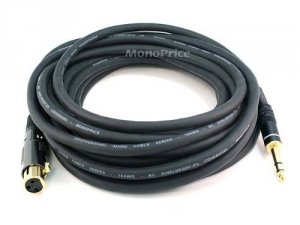 Monoprice 4772 Xlr F To 14inch Trs M 16awg Cable 25ft