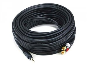 Monoprice 5602 Stereo M To 2rca M Cable 35ft - Black