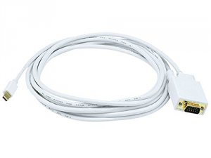 Monoprice 6004 Mini Displayport To Vga Cable-white 10ft