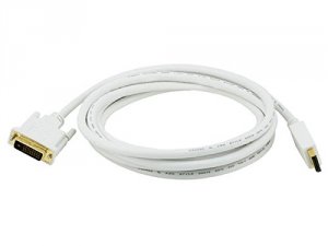 Monoprice 6016 Displayport To Dvi Cable - White 10ft