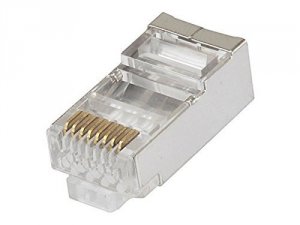 Monoprice 7301 8p8c Rj45 Shielded Plug For Stranded Cat6 Ethernet Cabl