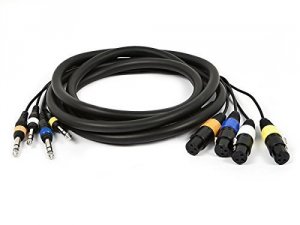 Monoprice 8761 Channel-4trs M To Xlr F Snake Cable 10ft