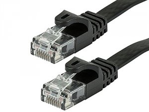 Monoprice 9556 Cat5e Flat  Patch Cable_ 75ft Black