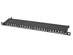 Monoprice 10039 Half-u Shielded Cat6a Patch Panel 24port