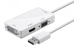 Monoprice 12800 Passive Displayport 1.2 To Hdmi, Dvi, Vga Adapter