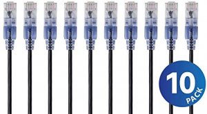 Monoprice 15149 Slim Cat6a Cable - 10pk 1ft Black