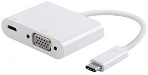 Monoprice 15245 Usb-c To Vga  Usb-c (f) Dual Port Adptr