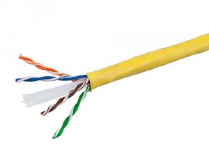 Monoprice 18554 1000ft Cat6 Utp Solid Network Cable - Yellow - Cmr Rat