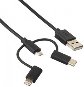 Monoprice 18789 Apple Mfi Certified Usb To Micro Usb + Usb Type-c + Li