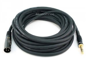 Monoprice 4764 Xlr M To 14inch Trs M 16awg Cable 25ft