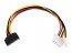 Monoprice 7642 12inch Sata 15pin Male To 4pin Molex And 4pin Power Cab