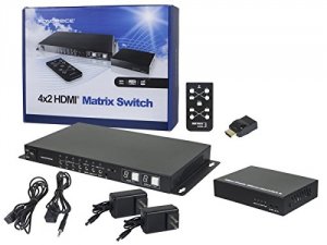 Monoprice 10226 Hdbaset 4x2 Hdmi Matrix Switch  Receivr