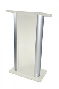 Amplivox SN308019 Frosted Contemporary Alumacrylic Lectern