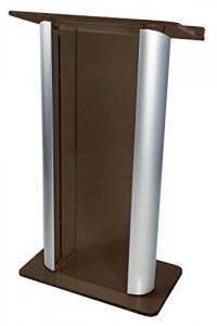 Amplivox SN308029 Smoked Contemporary Alumacrylic Lectern