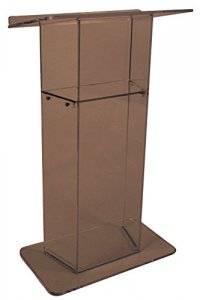 Amplivox SN305020 Smoked Acrylic Lectern